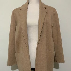 J. CREW Women's Heather Khaki Eloise Sweater-Blazer Size S